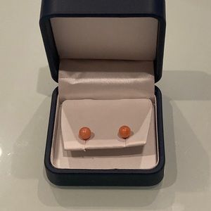 Classic Coral Stud Earrings